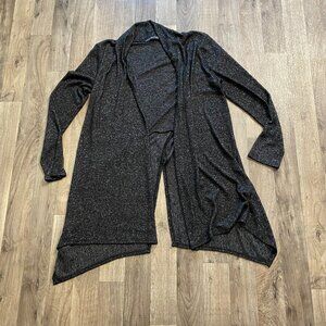 Kim & Cami Gray Open Front Cardigan Size Small